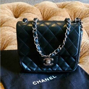 2018 Chanel Mini Flap Square & Silver-Tone